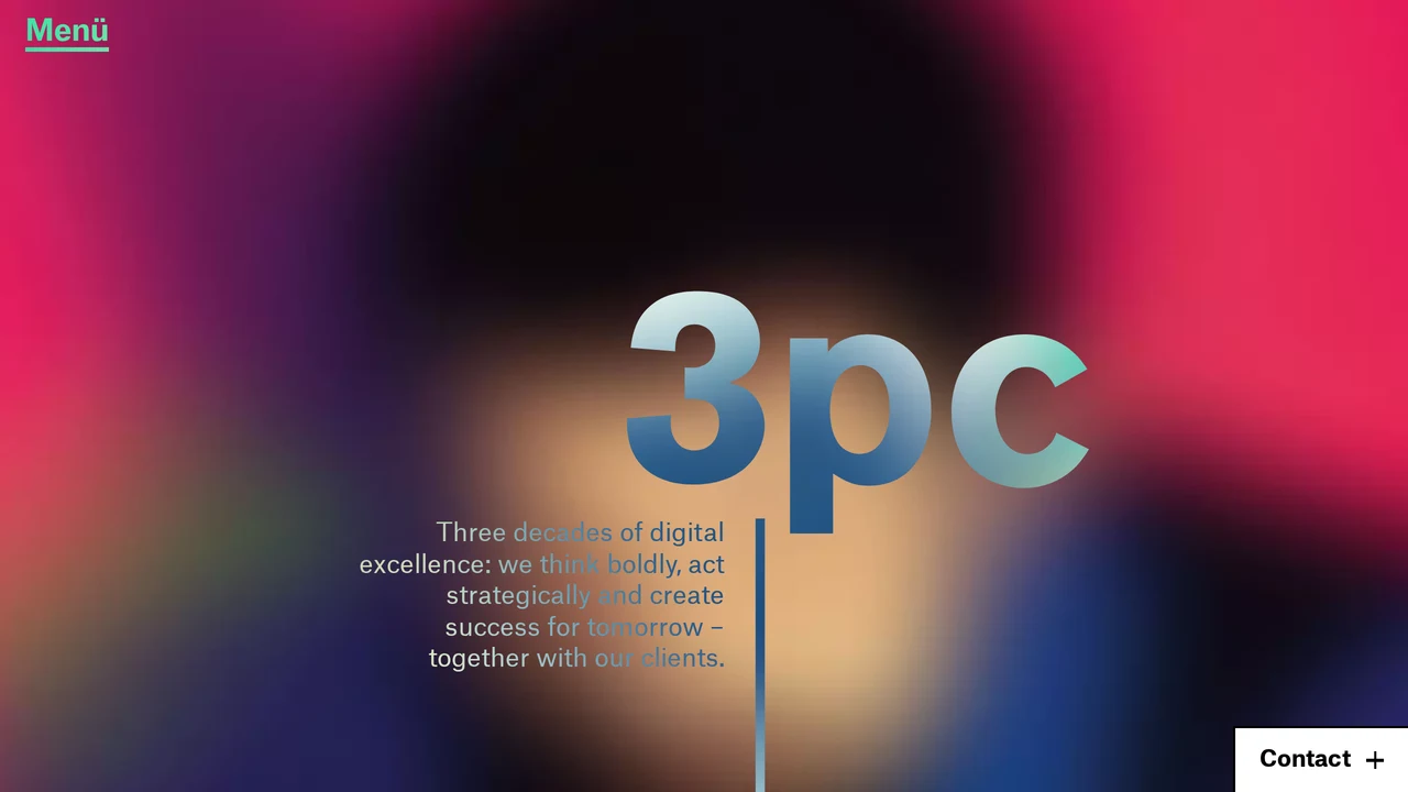 Screenshot der Website von 3pc