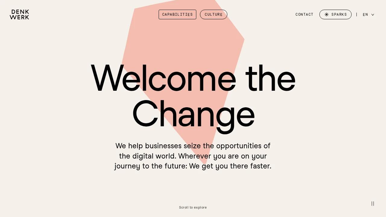 Screenshot der Website von denkwerk
